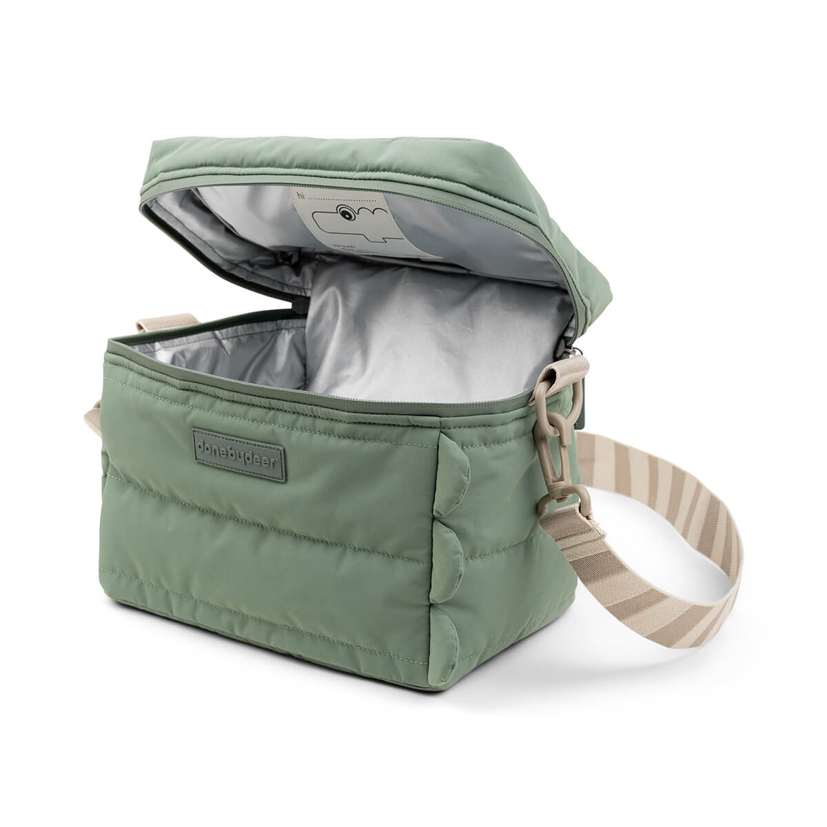 Quilted insulation bag - Croco - Green