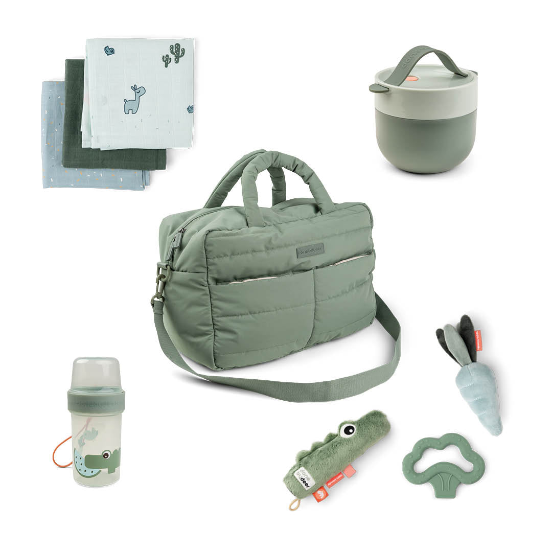 Quilted changing bag bundle - Green