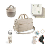 Quilted changing bag bundle - Sand