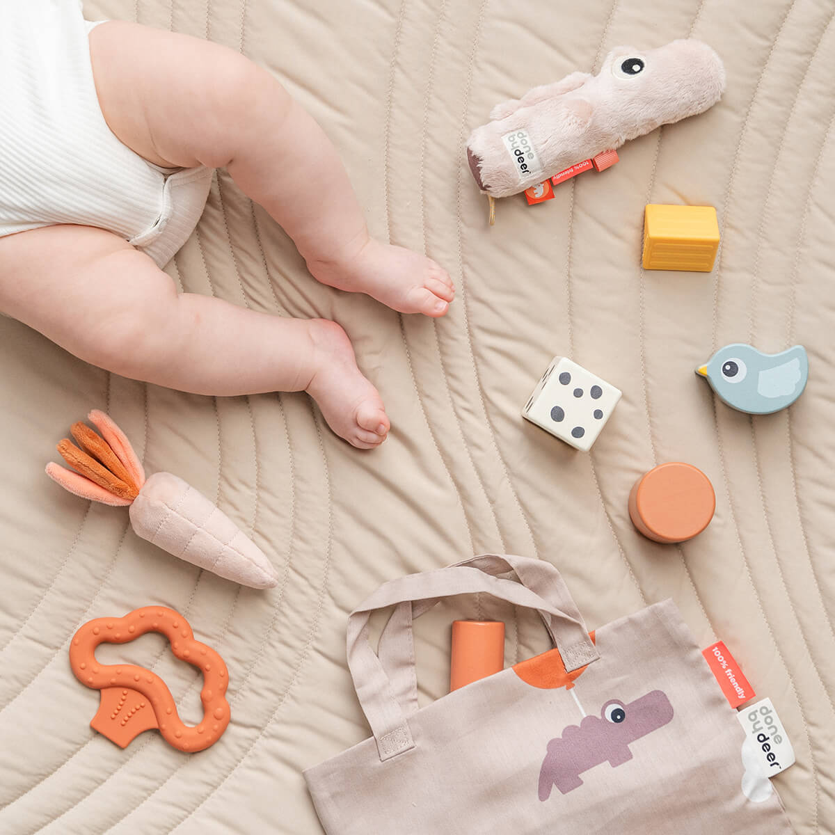Sensory block set 4 pcs - Birdee - Colour mix – Shop at Done by Deer official webshop Sensory block set 4 pcs - Birdee - Colour mix – Shop at Done by Deer official webshop