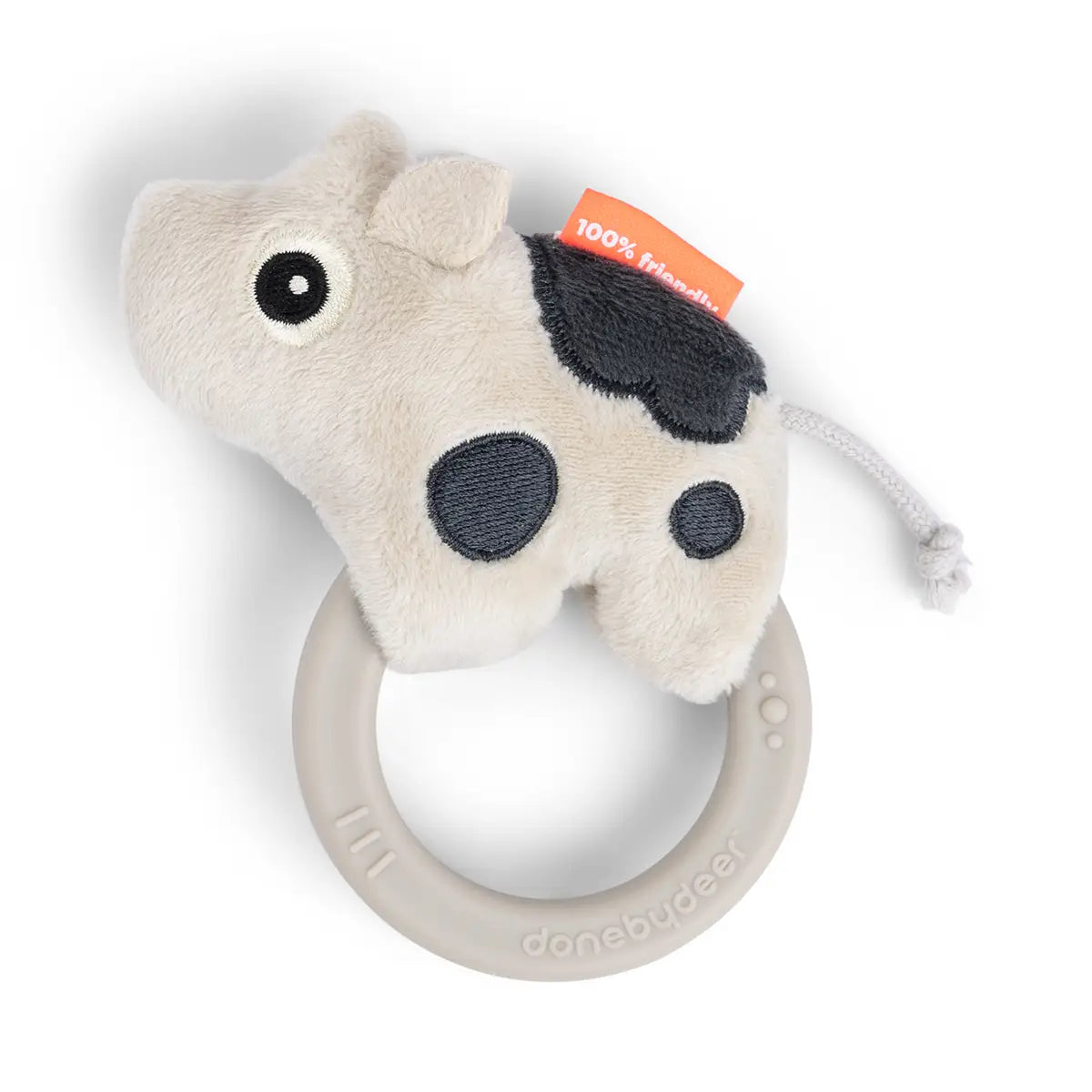 Sensory rattle w/teether - Dotti - Sand