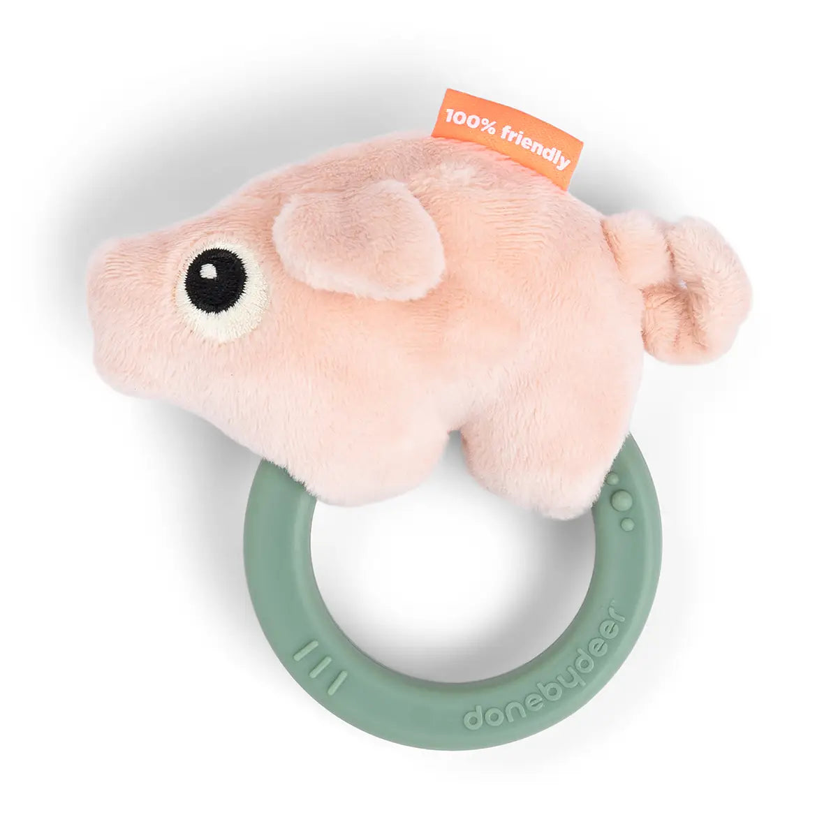 Sensory rattle w/teether - Pigee - Colour mix