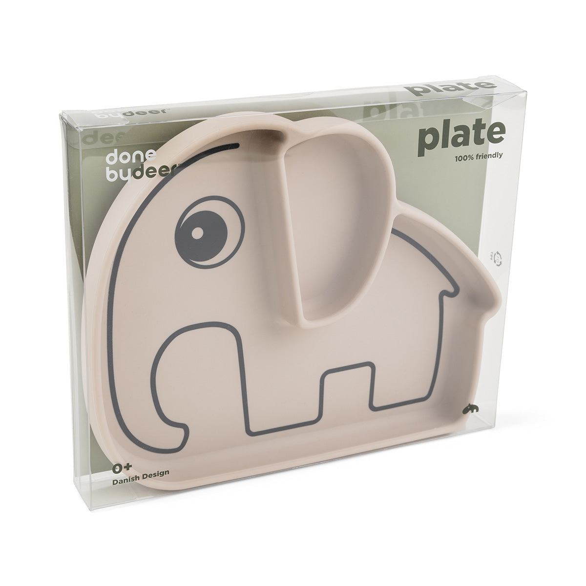 Assiette silicone avec ventouse - Elphee - Sable