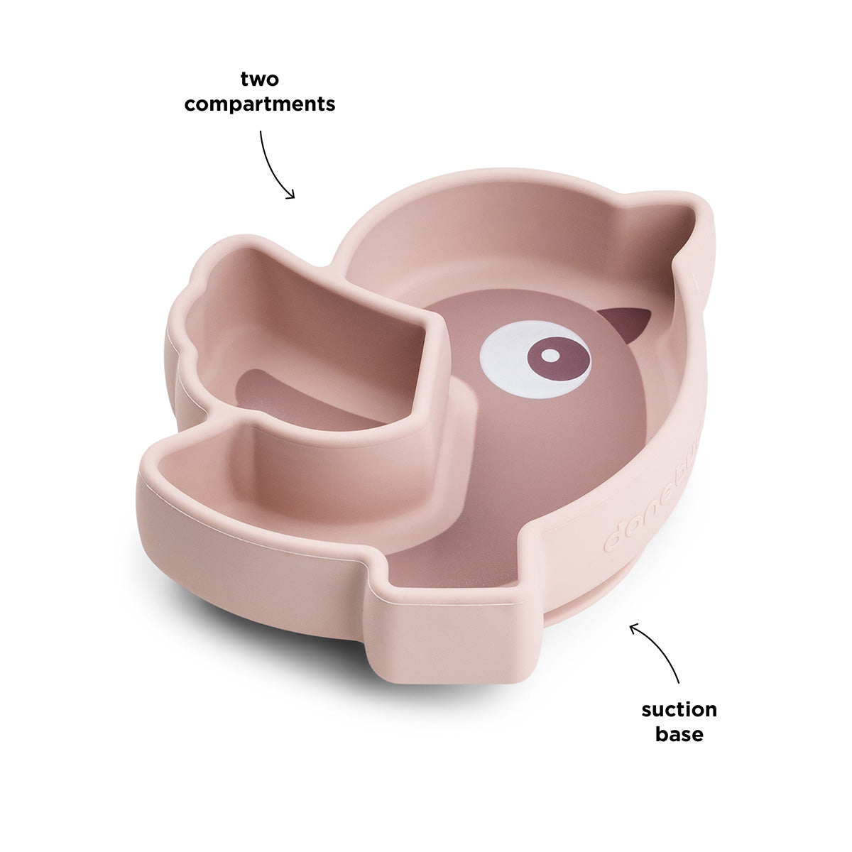 Silicone Stick&Stay snack plate - Birdee - Powder