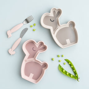 Silicone Stick&Stay snack plate - Lalee - Powder