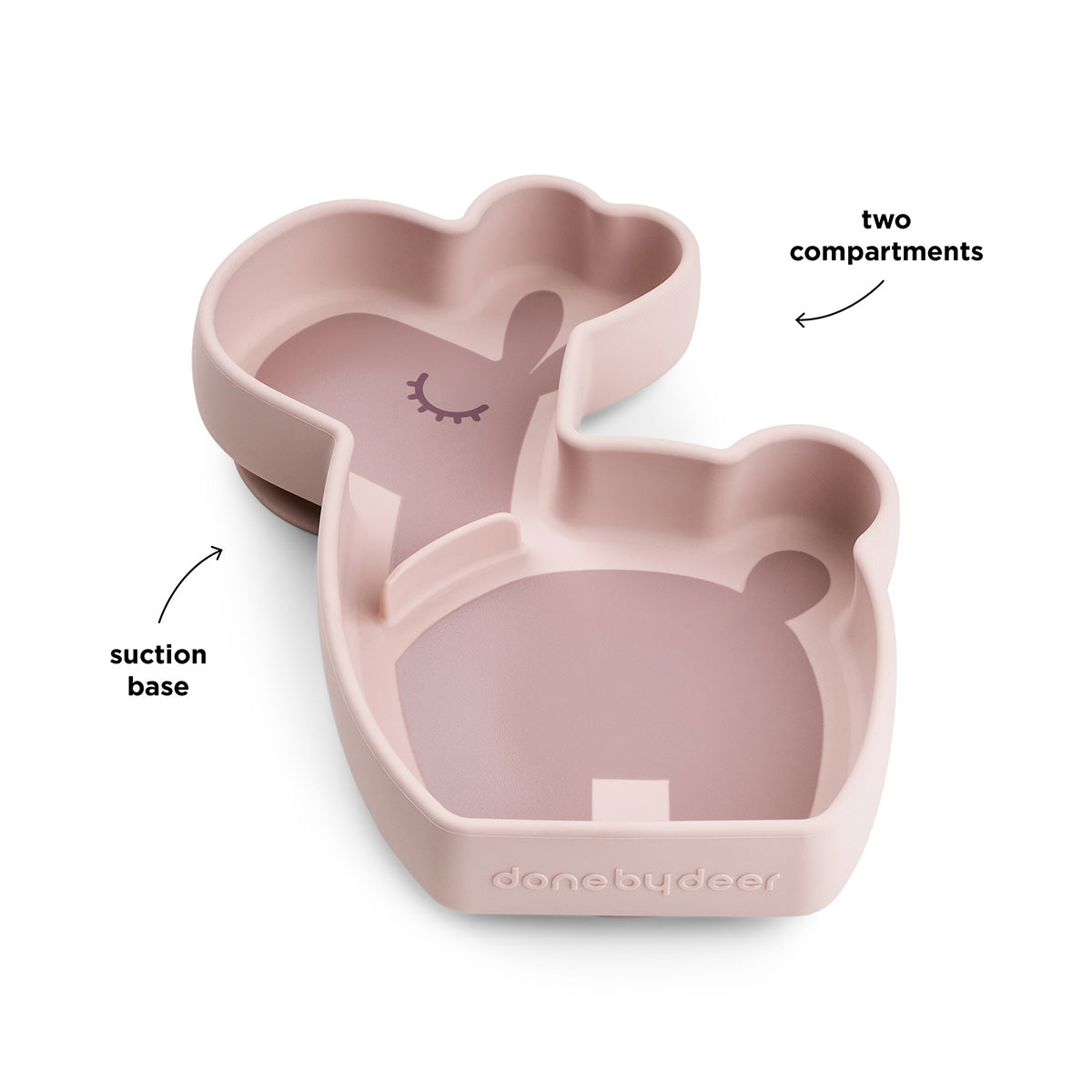 Silicone Stick&Stay snack plate - Lalee - Powder