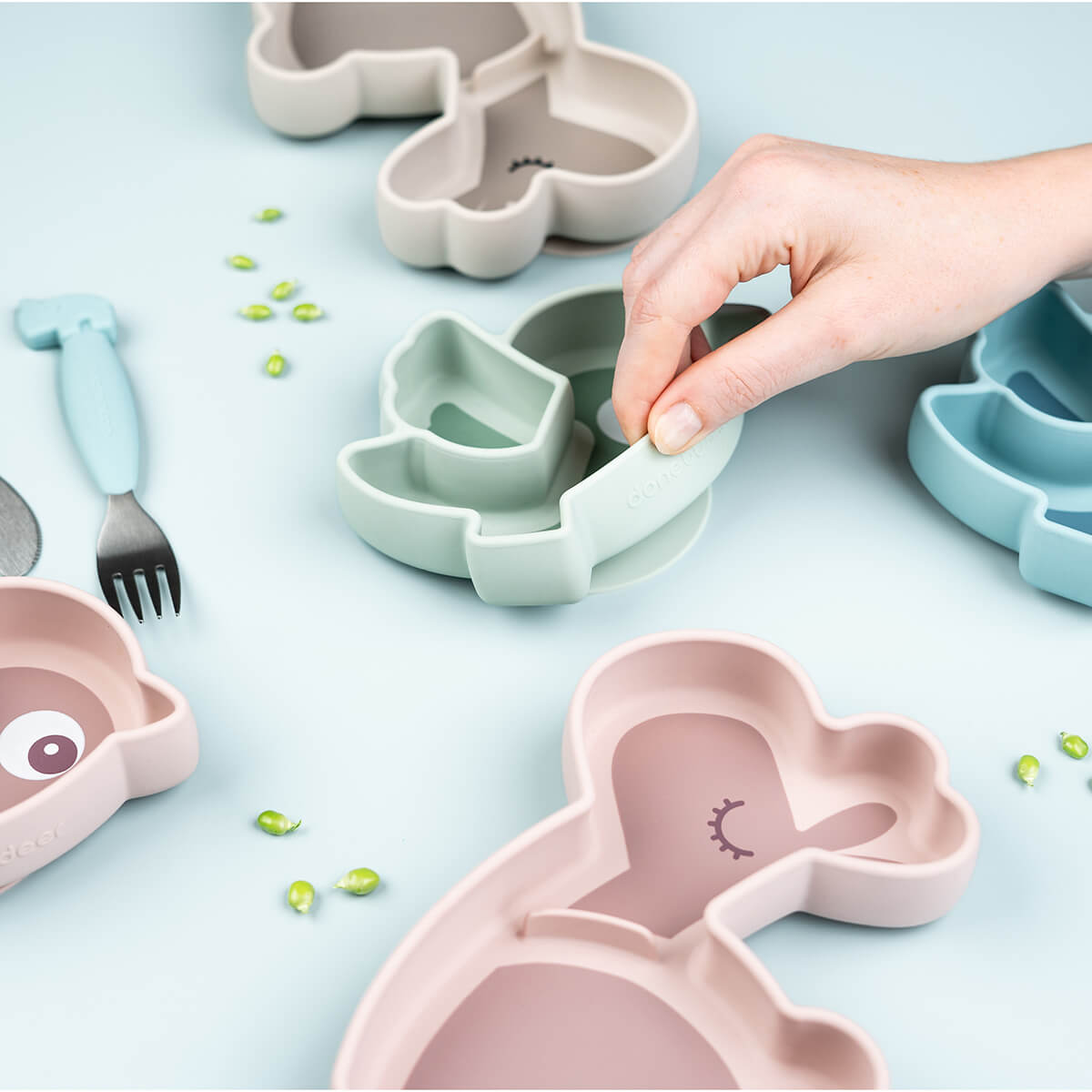 Assiette silicone avec ventouse - Lalee - Sable