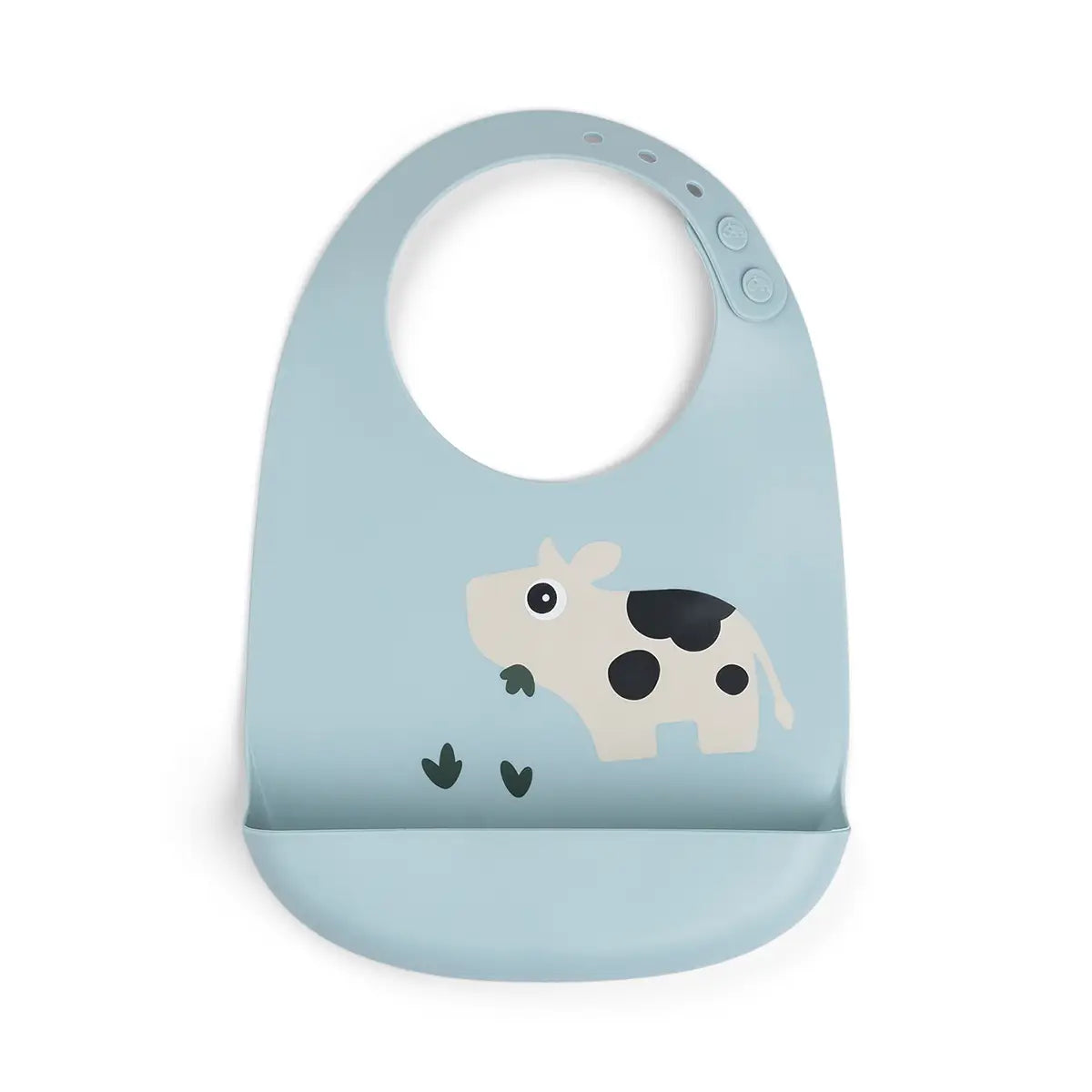 Silicone bib - Dotti - Blue