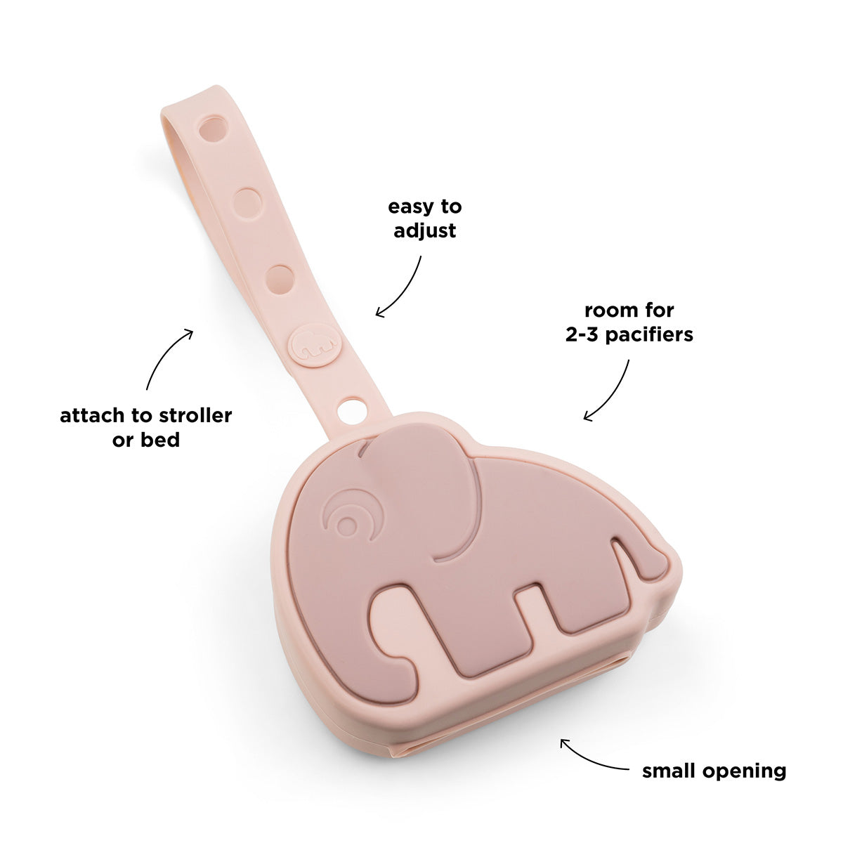 Silicone pacifier pouch - Elphee - Powder