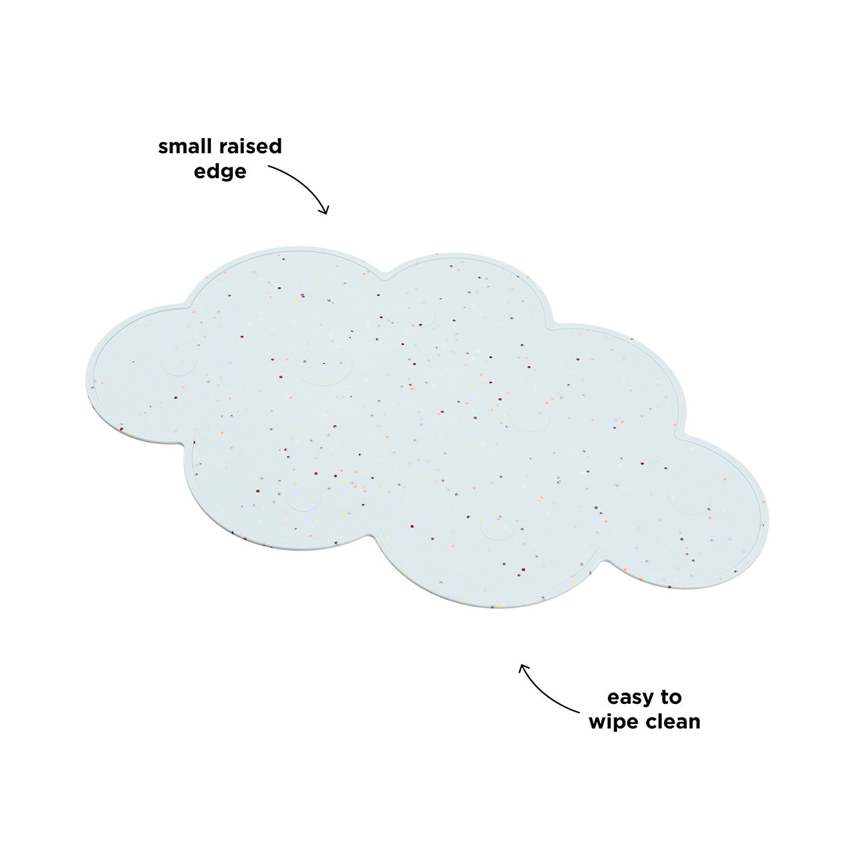 Silicone placemat - Confetti - Blue