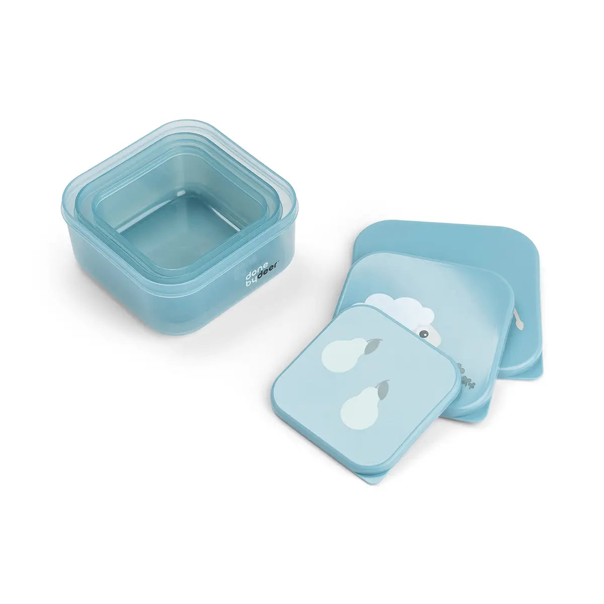 Snack box set 3 pcs - Tiny farm - Blue