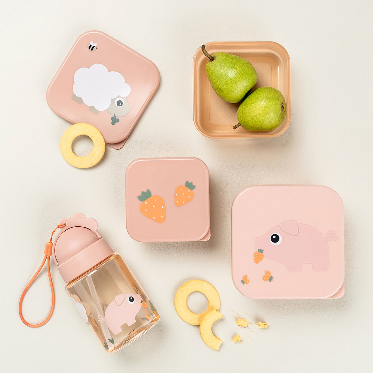 BoÓte ‡ go˚ter lot de 3 - Tiny farm - Rose