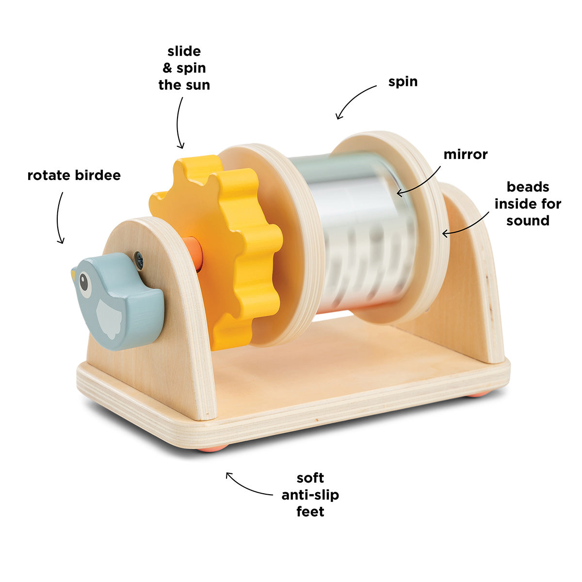 Rouleau multi sensoriel d'activité - Birdee - Multicolore