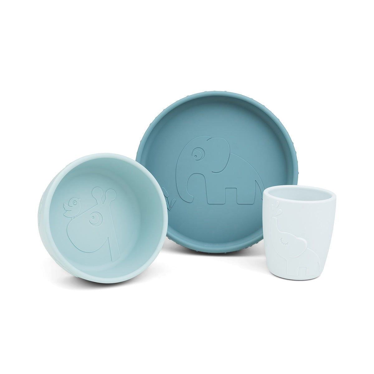 Stick & Stay dinner set - Deer friends - Blue