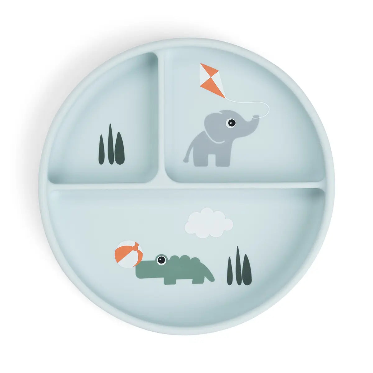 Stick&Stay compartment plate - Playground - Blue