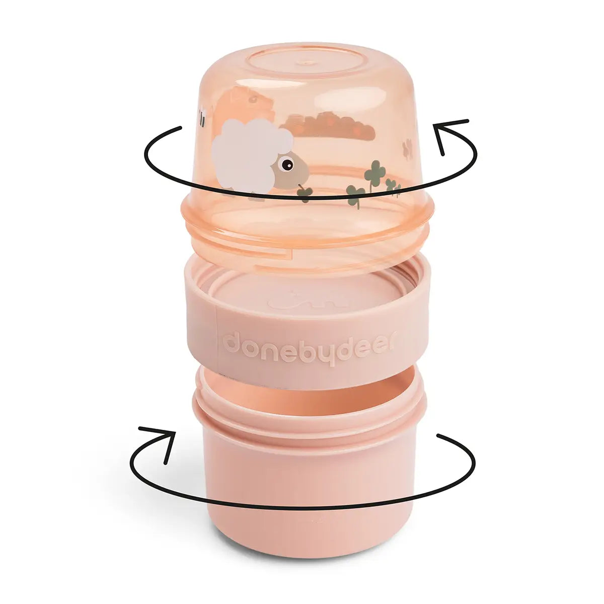 To go 2-way snack container S - Tiny farm - Powder