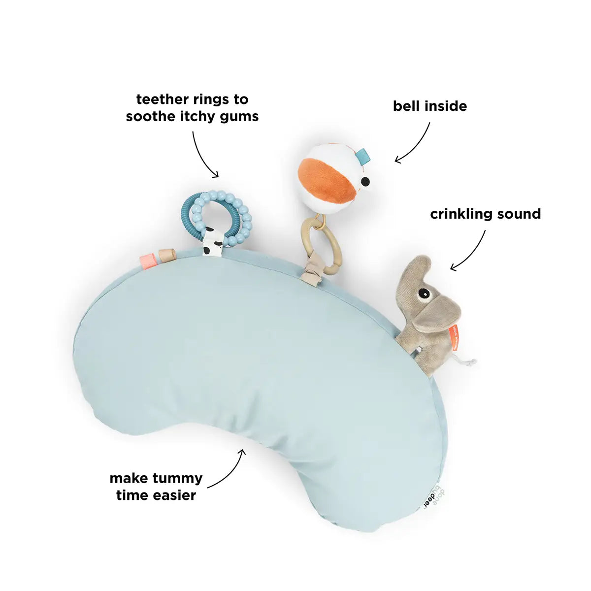 Tummy time activity pillow - Playground - Blue