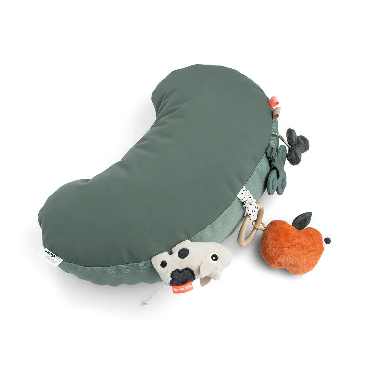 Tummy time activity pillow - Tiny farm - Green