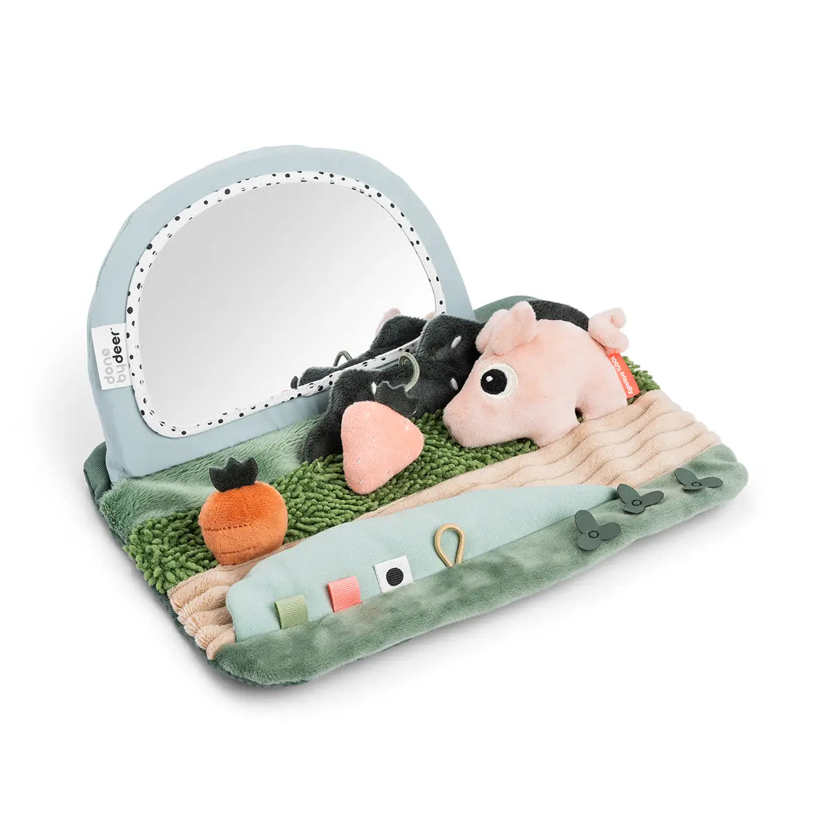 Miroir d'éveil Tummy time - Tiny farm - Multicolore – Shop at Done by Deer official webshop