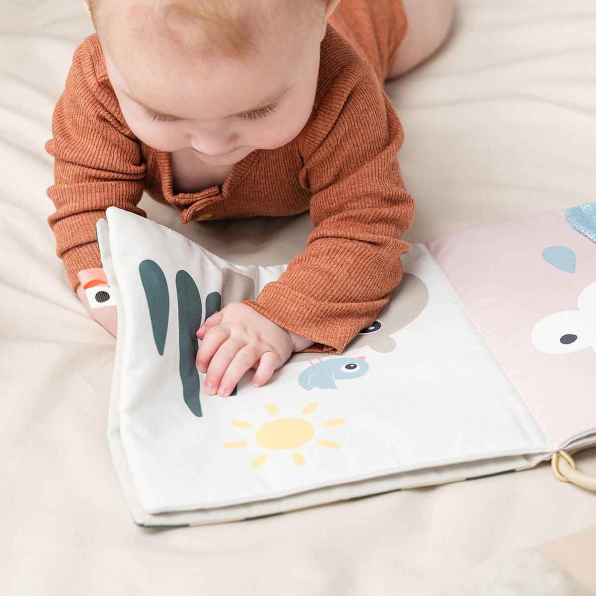 Tummy time soft book - Deer friends - Colour mix