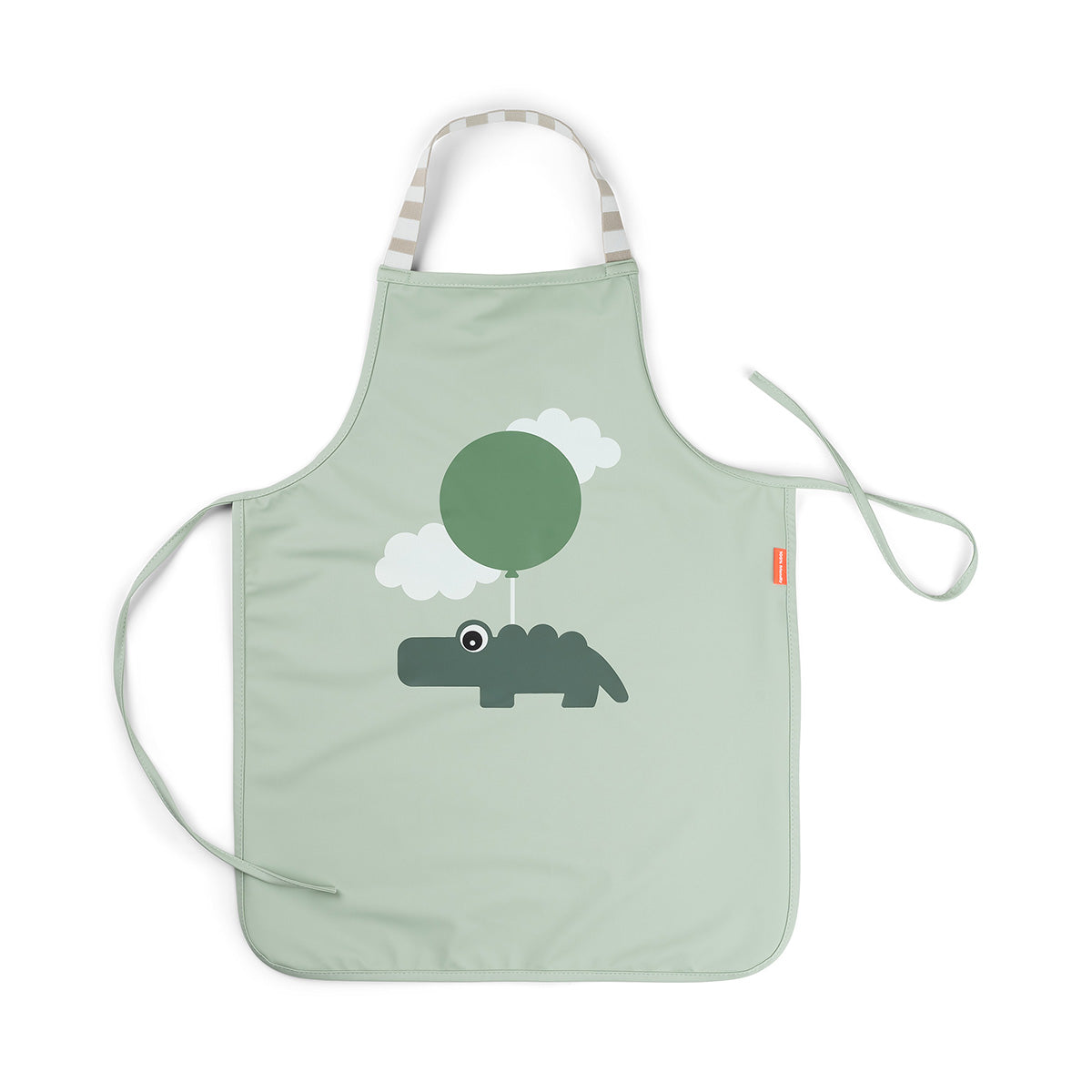 Waterproof kids apron - Happy clouds - Green