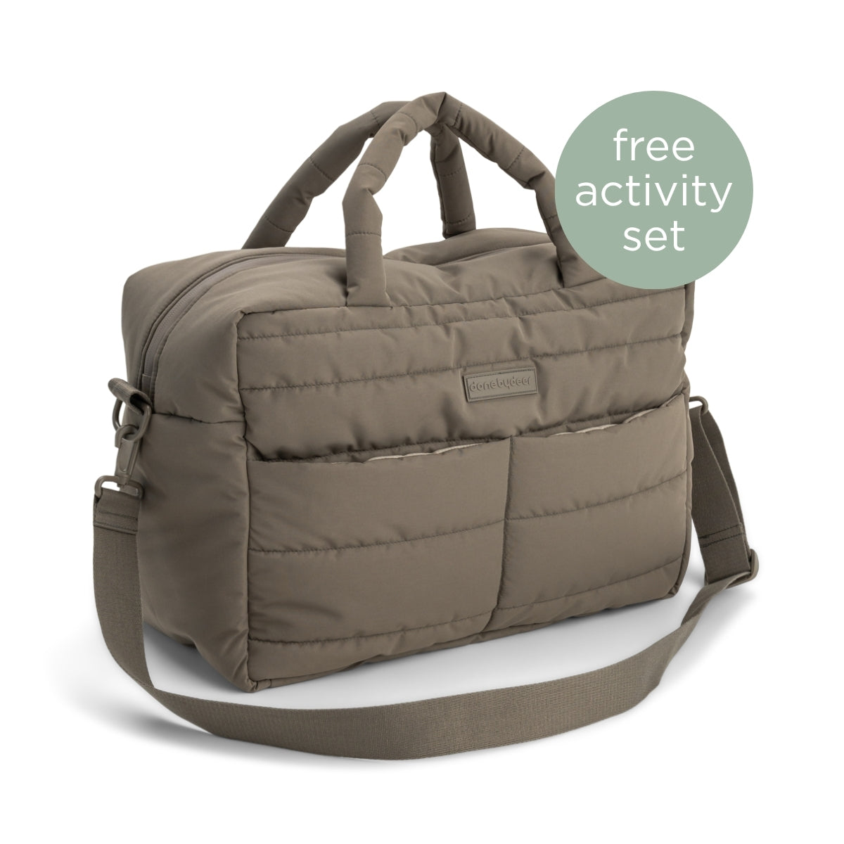 Quilted changing bag - Taupe