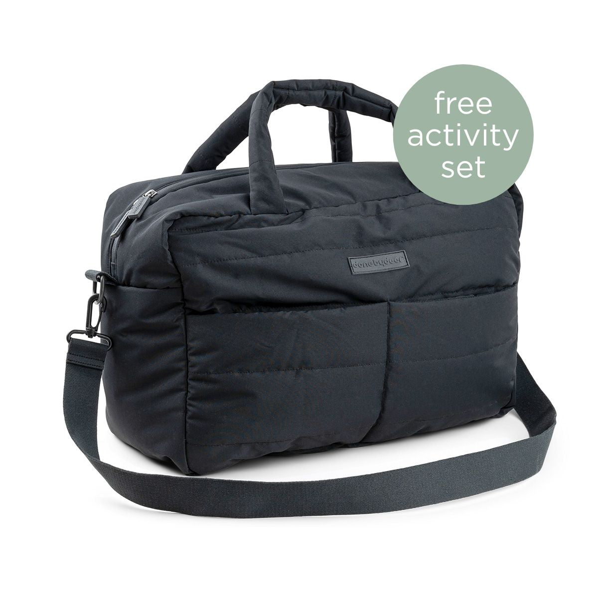 Gesteppte Wickeltasche - Schwarz