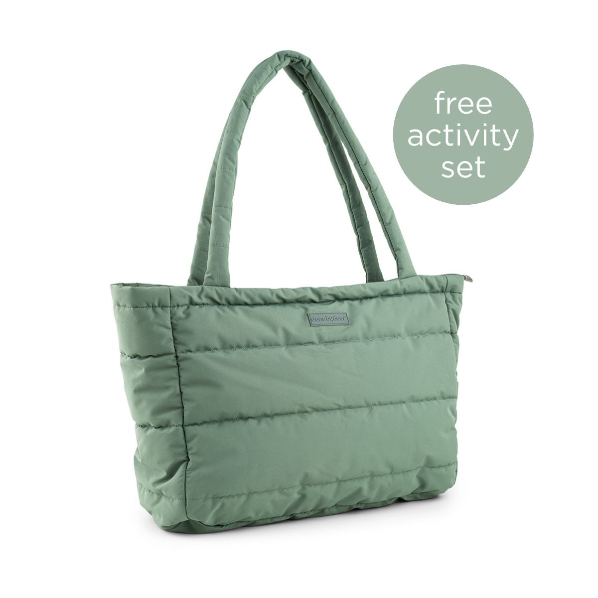 Gesteppte Wickeltasche Tote Bag - Grün
