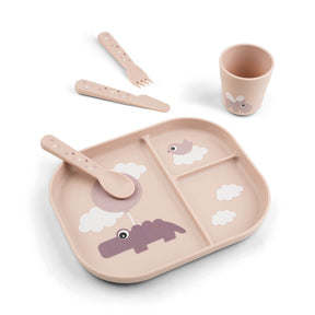 Foodie compartment plate set - Happy clouds - Powder