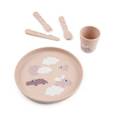 Foodie plate set - Happy Clouds - Powder