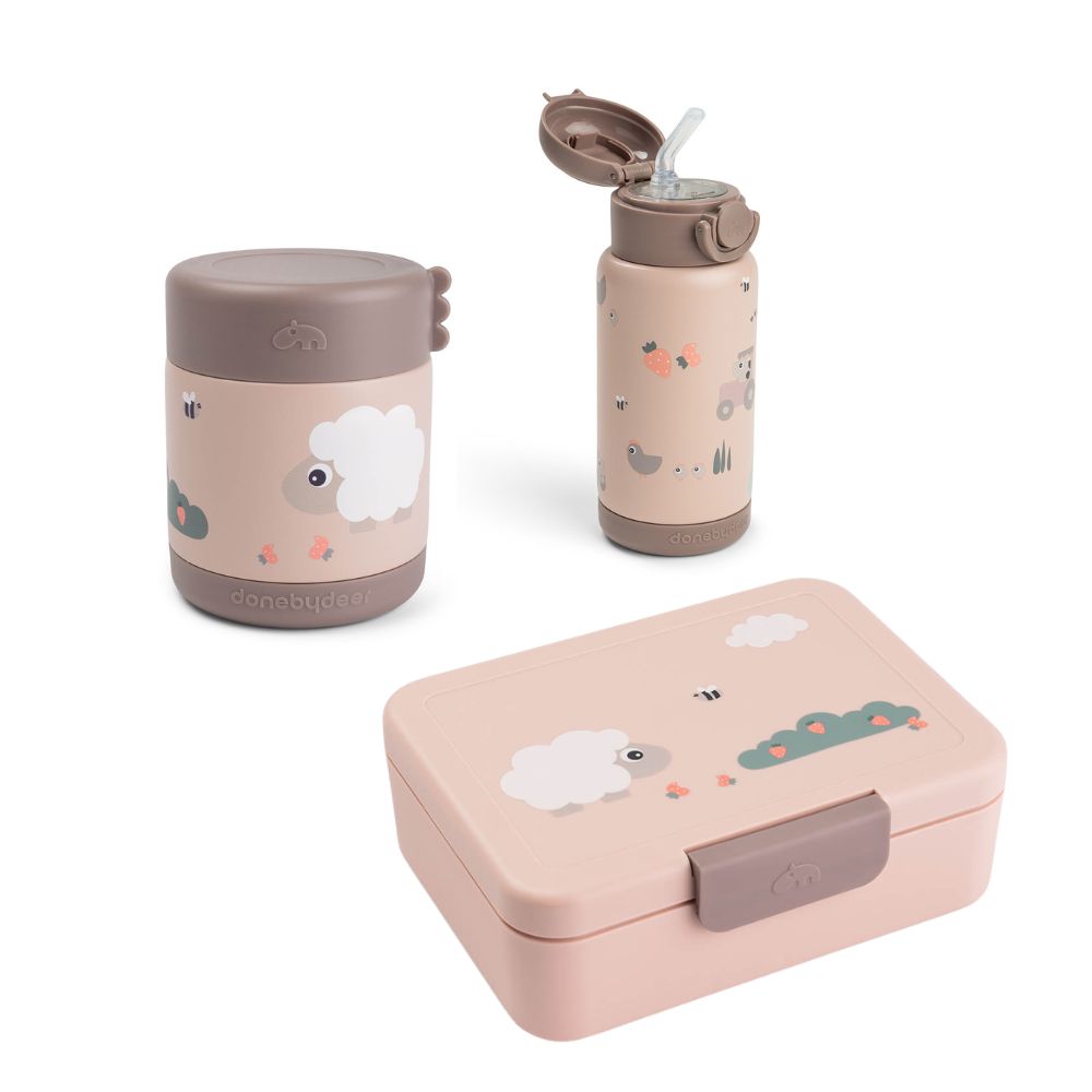tiny farm thermo-brotdosen-set - rosa