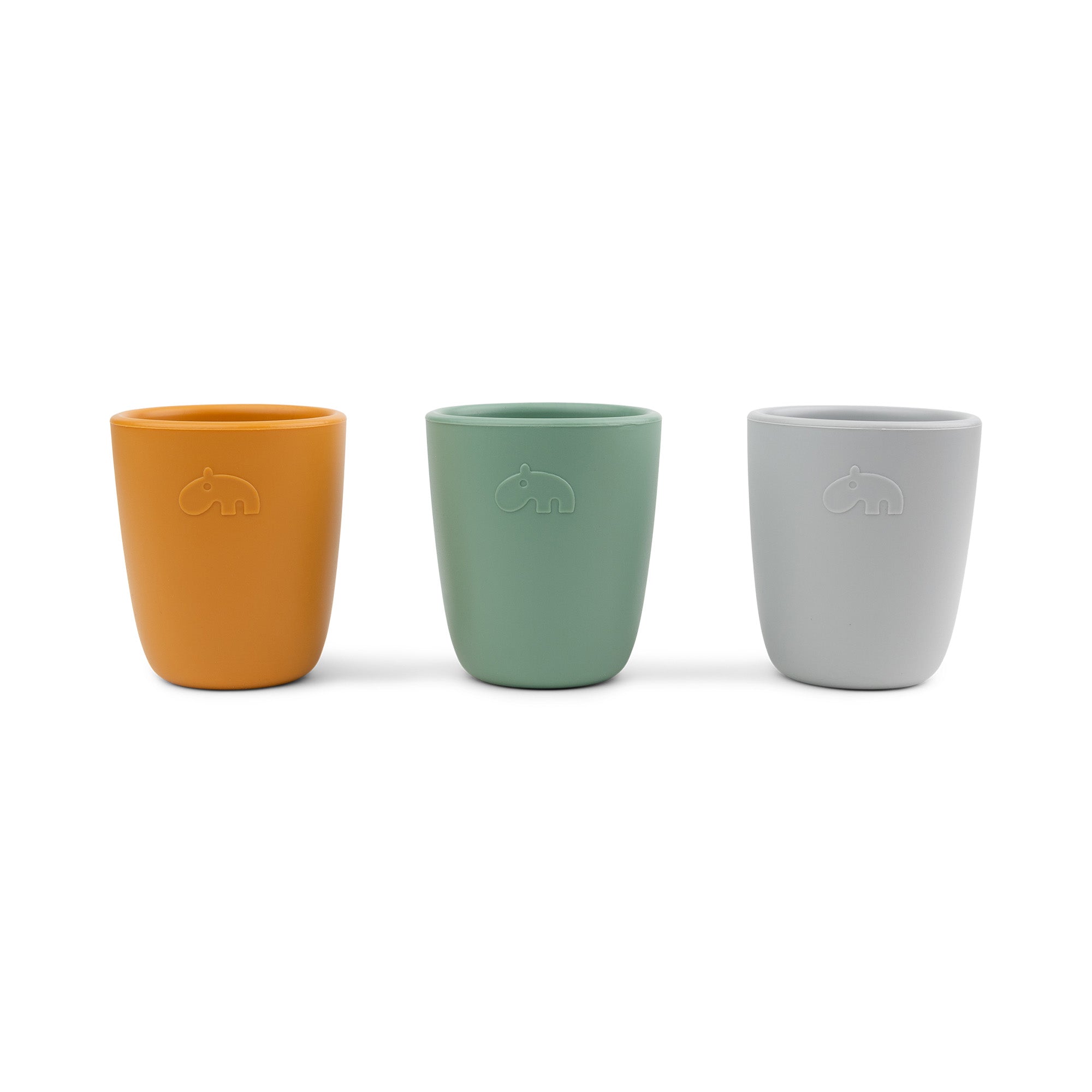 Vaso Silicona 3-pack - Verde/Mostaza/Gris