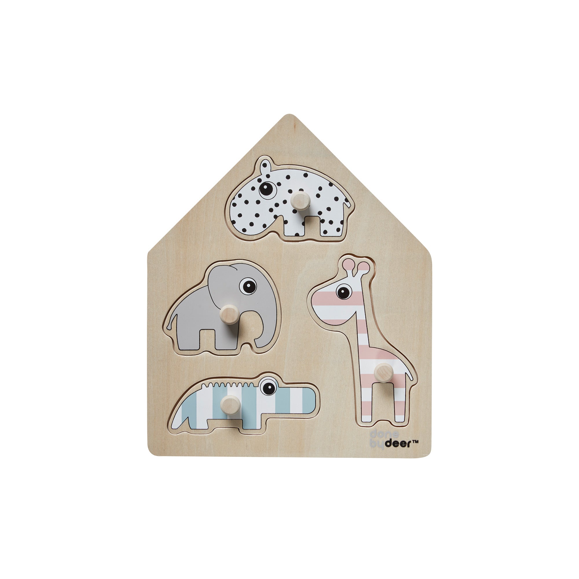 Peg puzzle - Deer friends - Colour mix