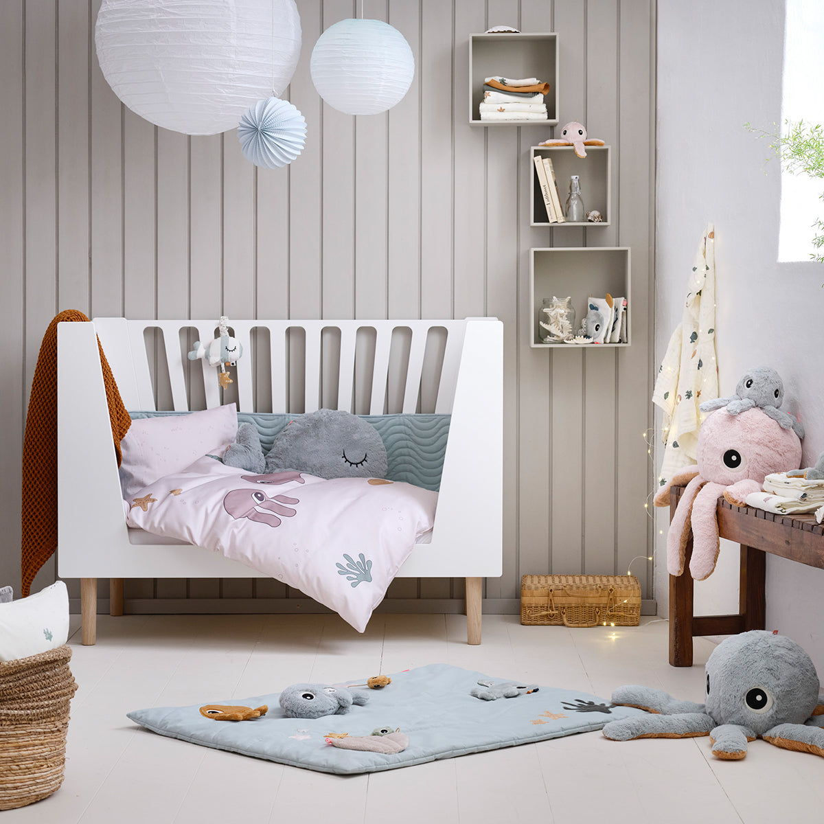 Bedlinen baby - Jelly & Wally - Powder - Lifestyle