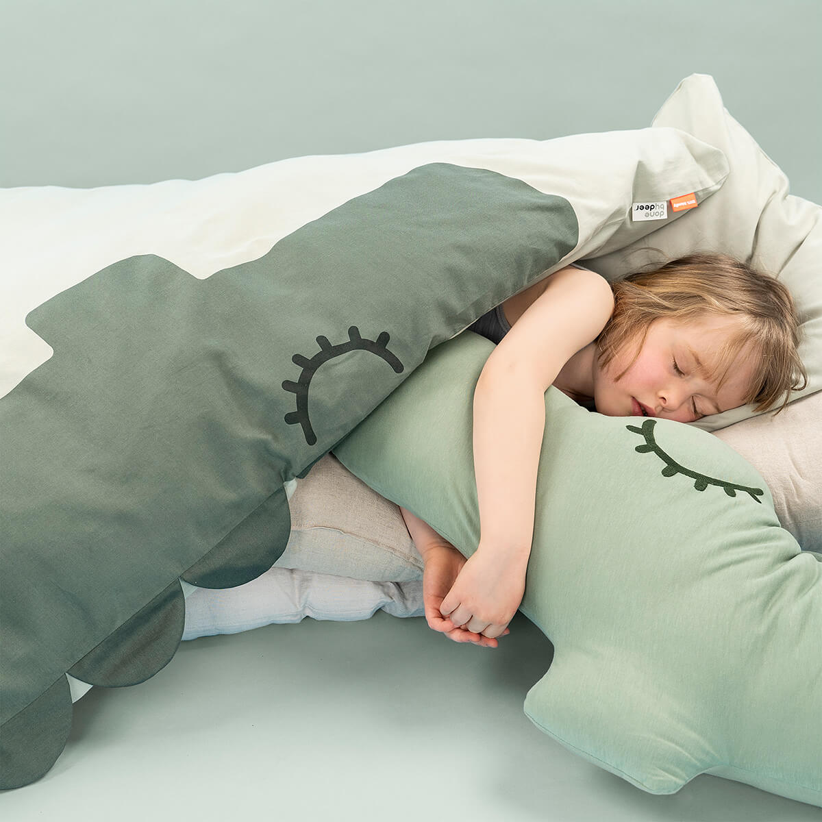 Bedlinen baby - Sleepy Croco - Green