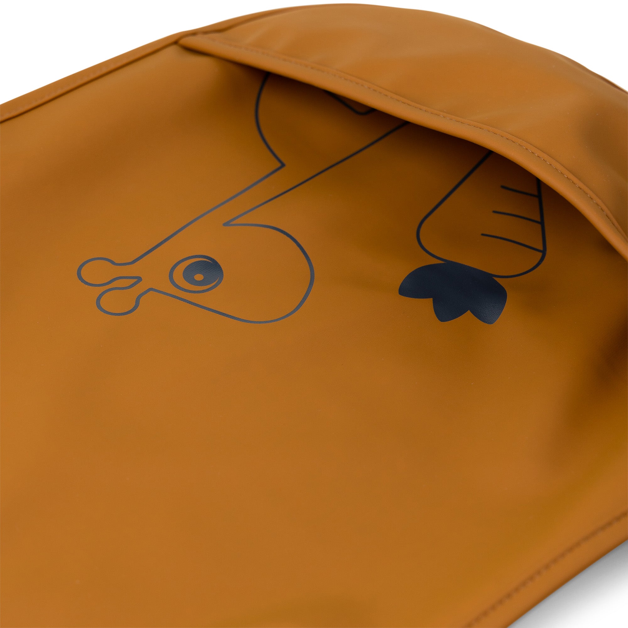 Bib with velcro 2-pack - Deer friends - Mustard/Green - Detail