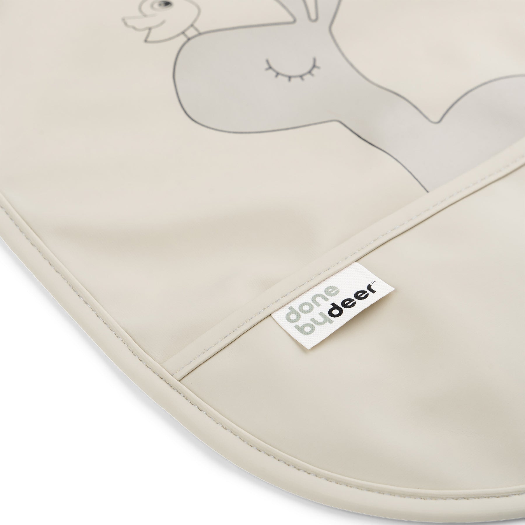 Bib with velcro 2-pack - Lalee - Sand - Detail