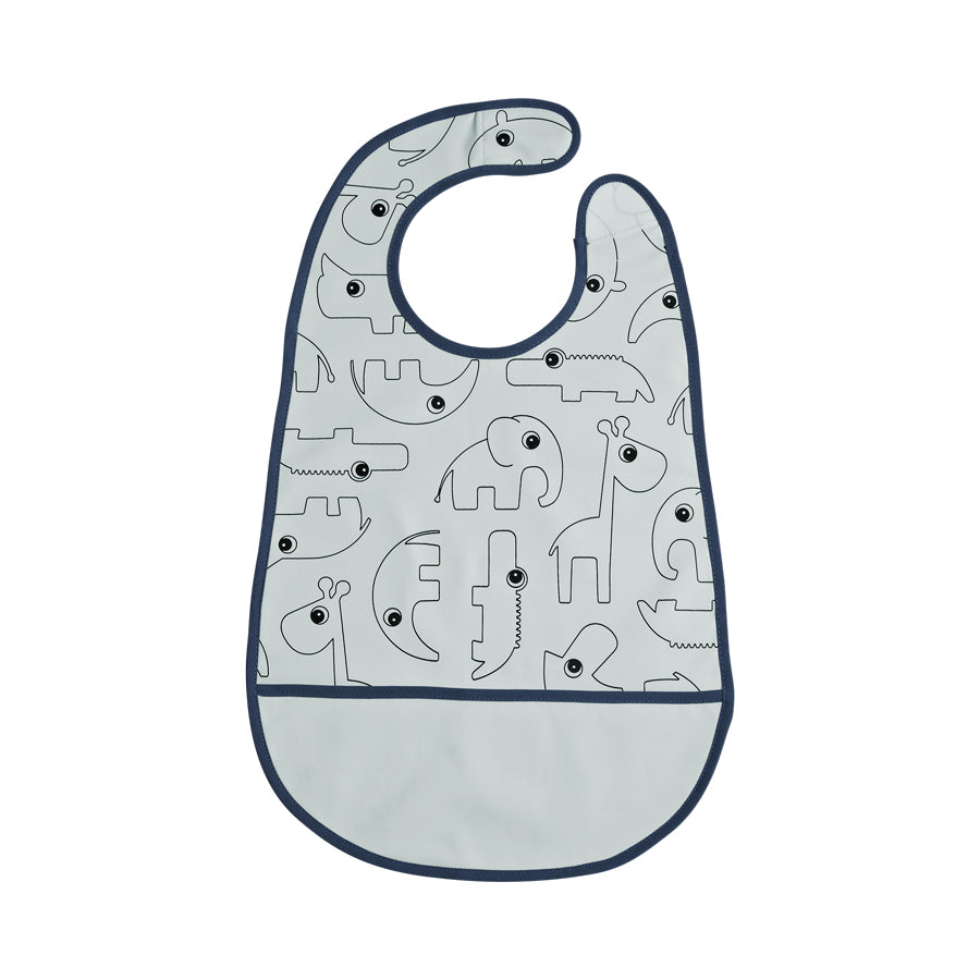 Bib with velcro - Contour - Blue