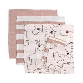 Cloth wipes 5-pack - Deer friends - Powder - Front