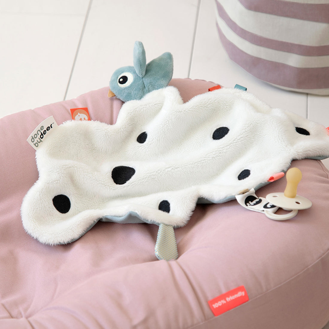 Happy Clouds Flannel and Minky Blanket main image 0