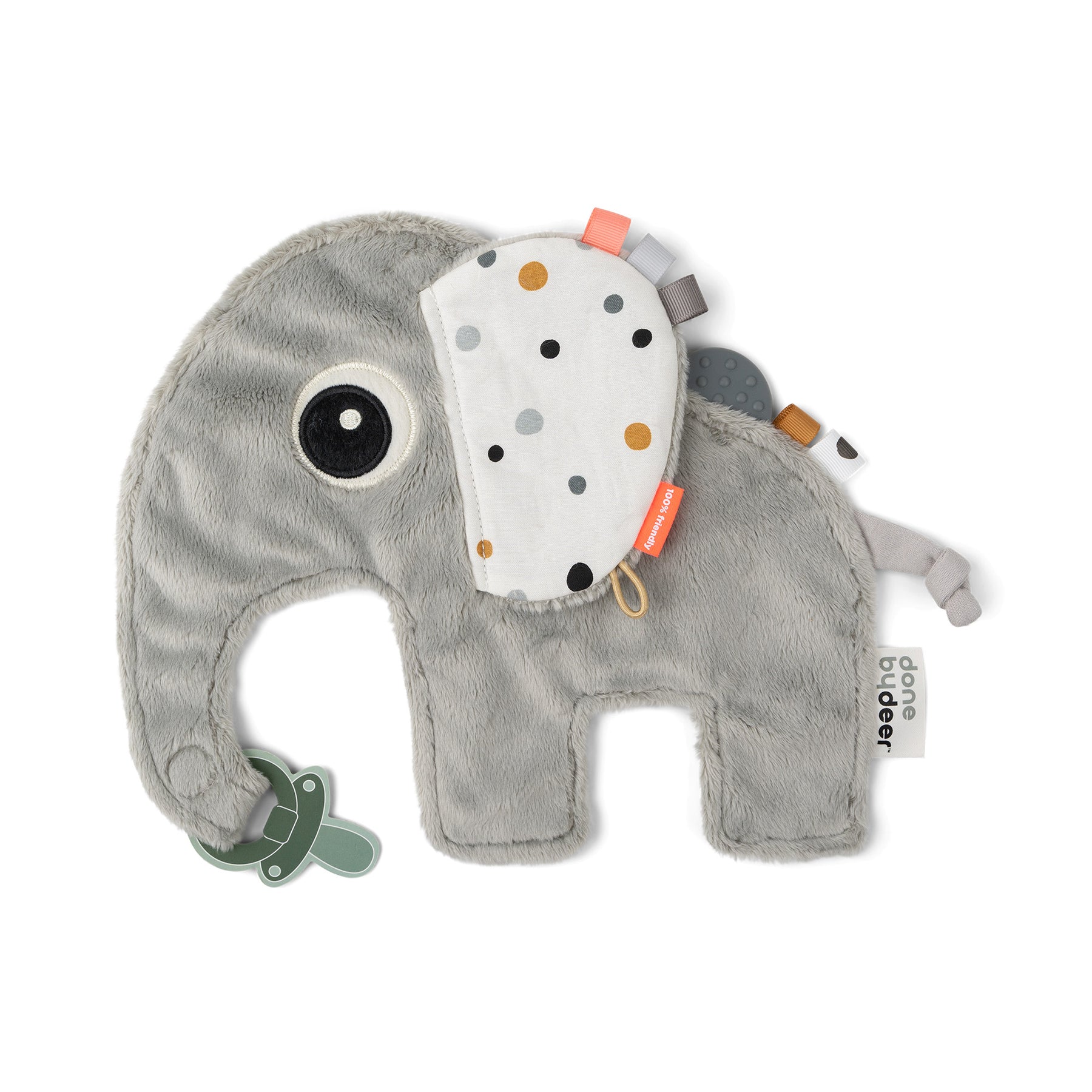 Done by Deer™ Hochet pour poussette éléphant Elphee, gris