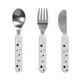 Cutlery set - Dreamy dots - White - Front