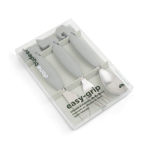 Easy-grip cutlery set - Deer friends - Grey - Packaging