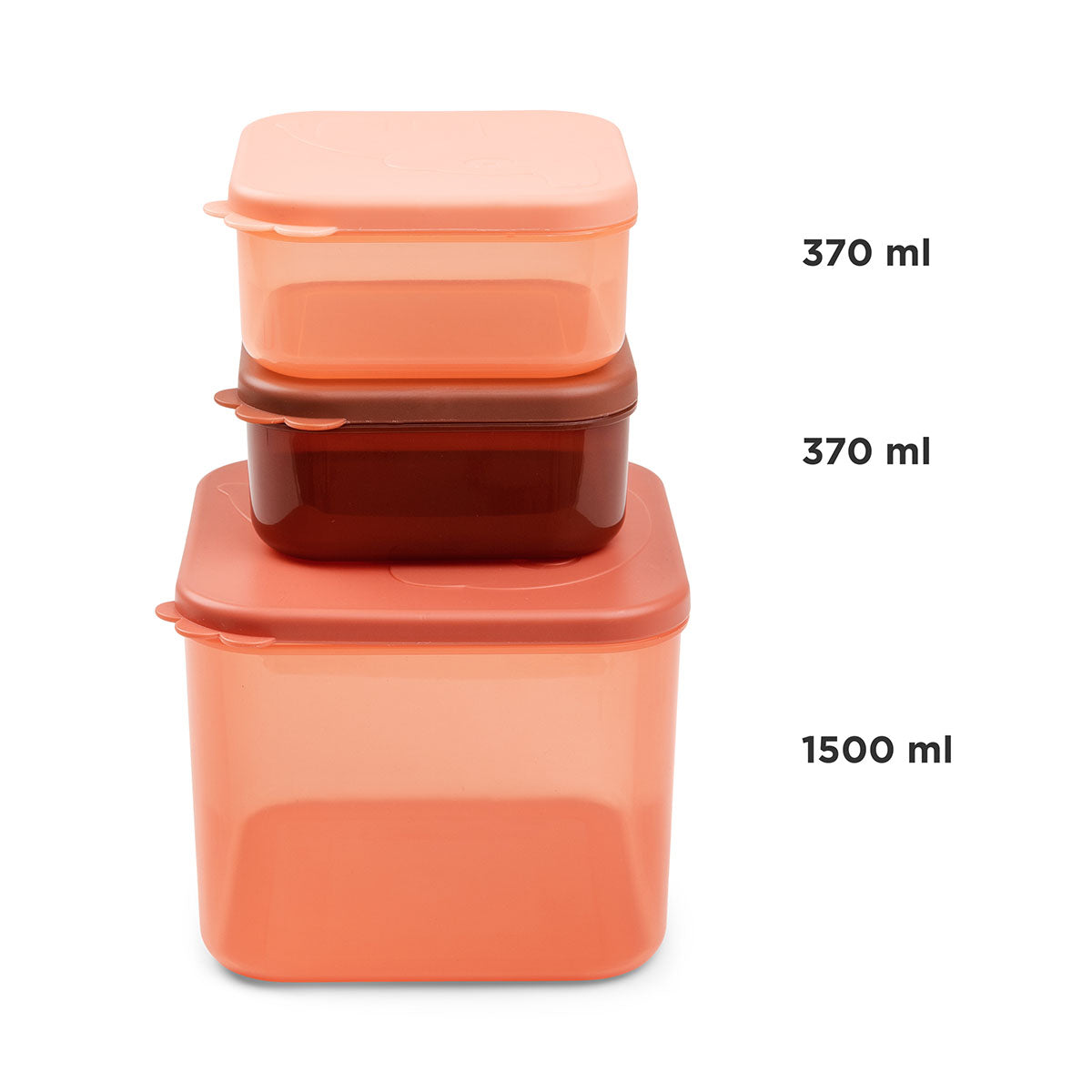 Food storage container set L - Elphee - Papaya