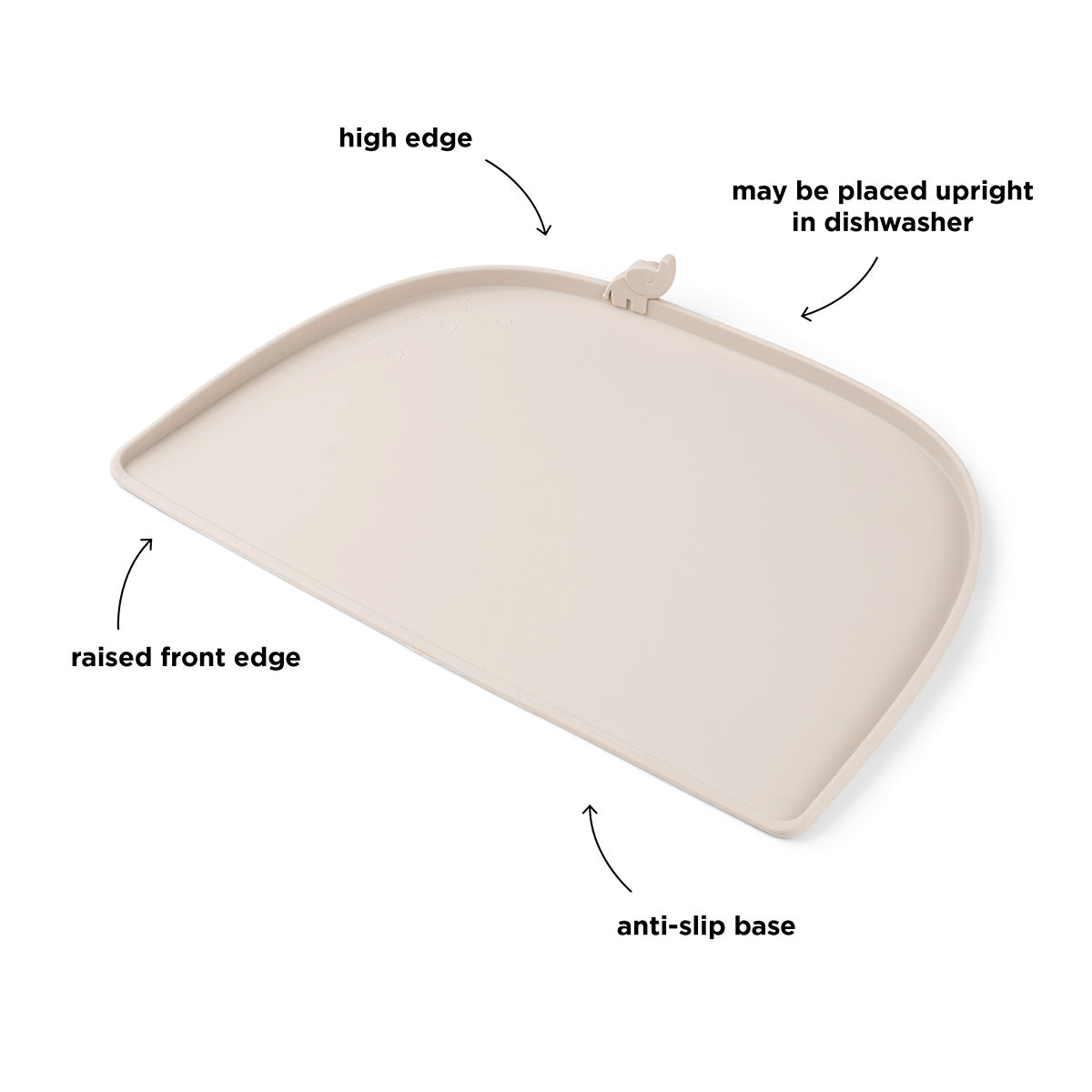 High edge silicone placemat - Elphee - Sand