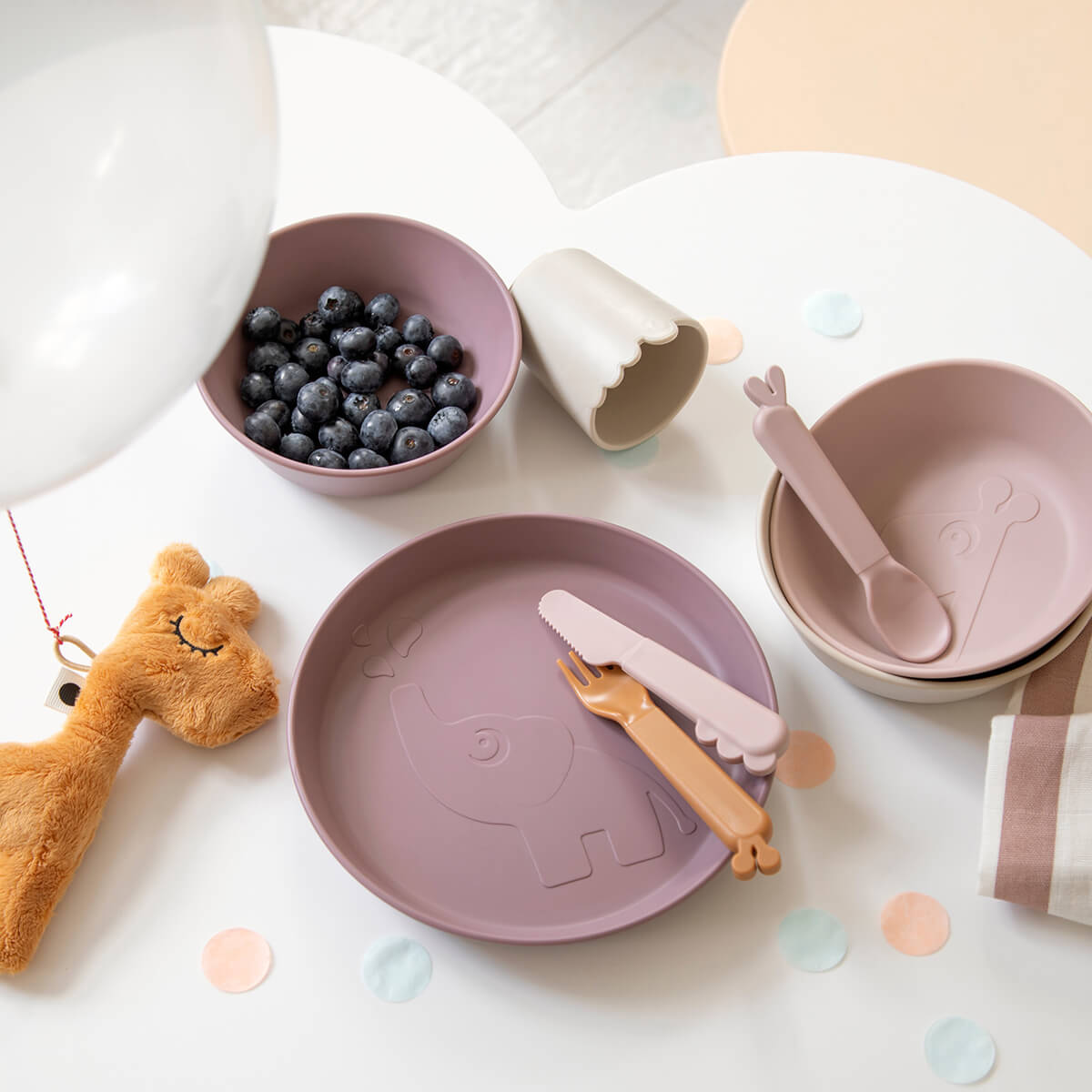 Kiddish cutlery set - Deer friends - Powder