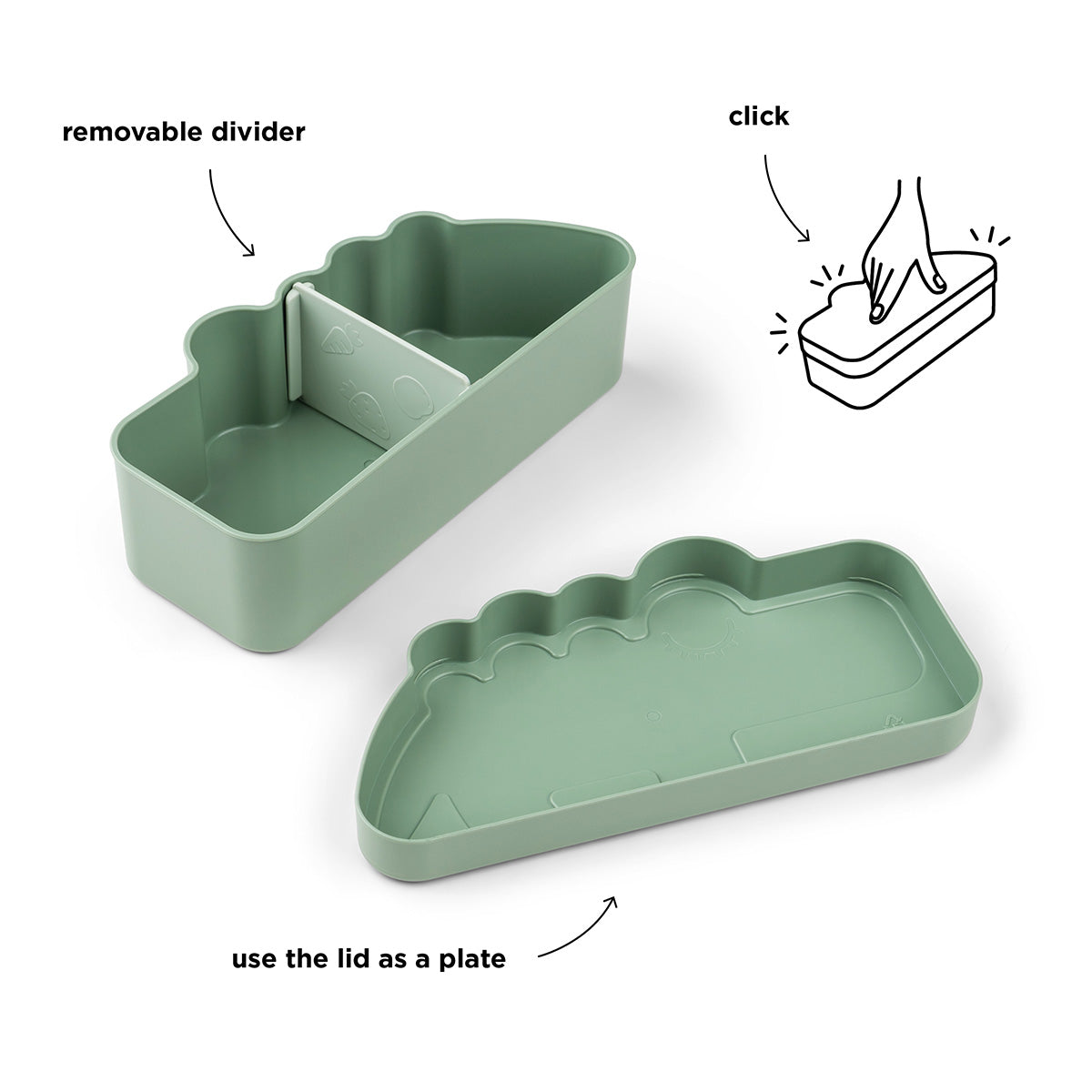 Kiddish lunch box - Croco - Vert