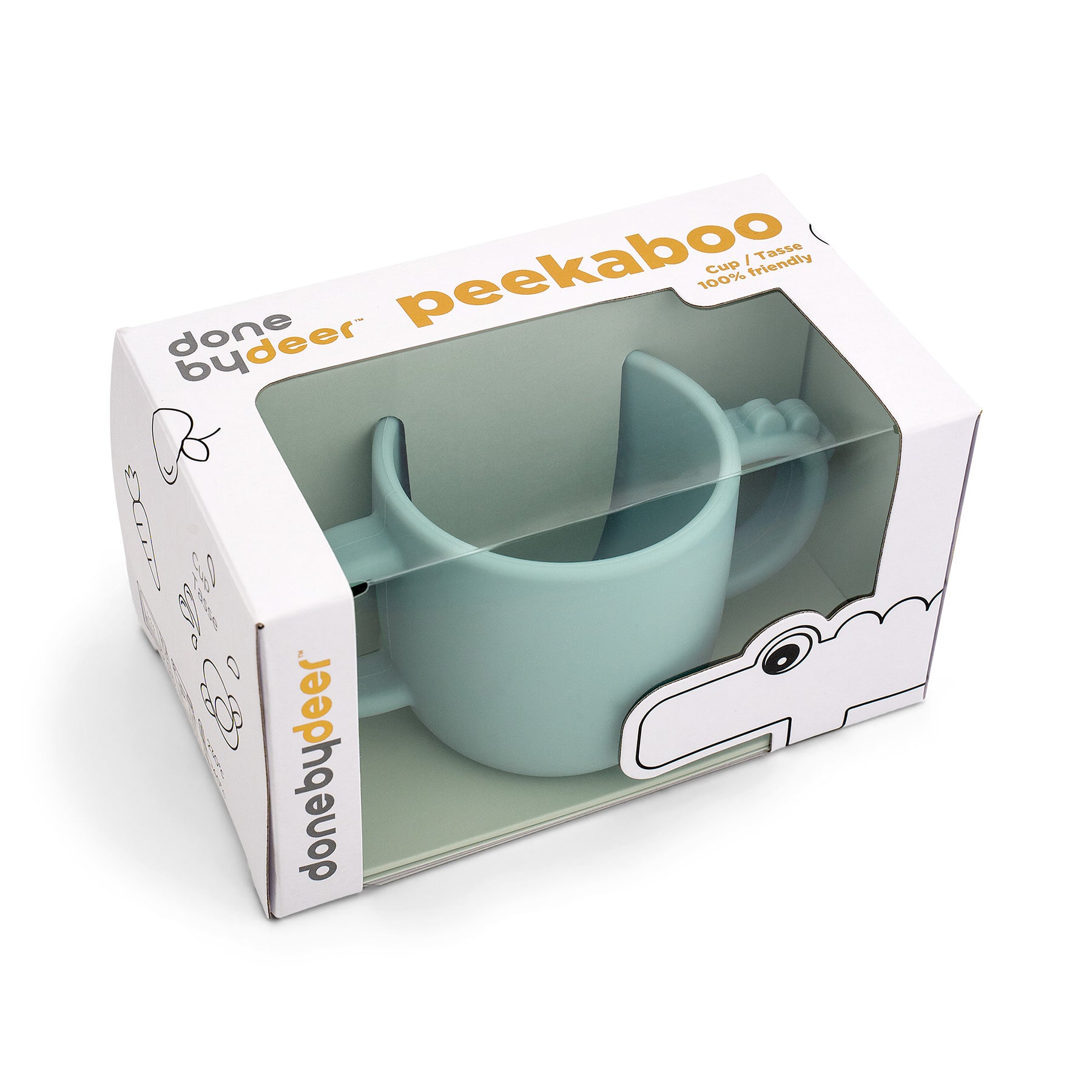 Peekaboo 2-handle cup - Croco - Blue - Packaging