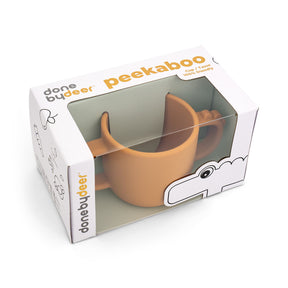 Peekaboo 2-handle cup - Croco - Mustard - Packaging
