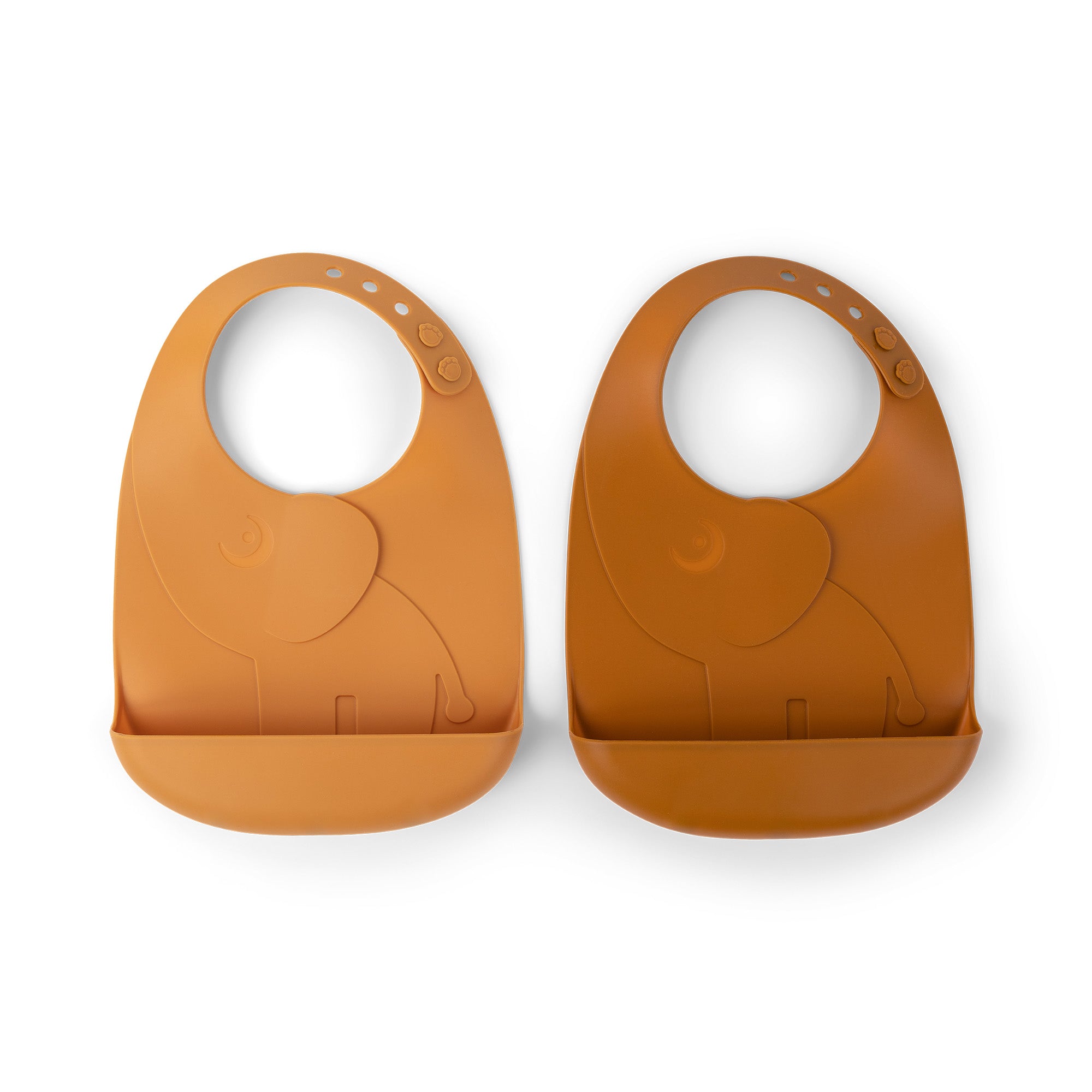 Peekaboo bib 2-pack - Elphee - Mustard - Front